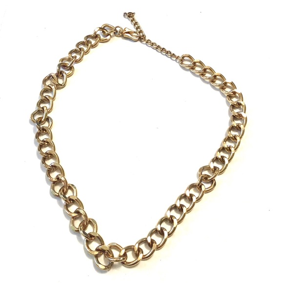 Vintage Accessories - Vintage Heavy Thick Gold Metal Chain Belt